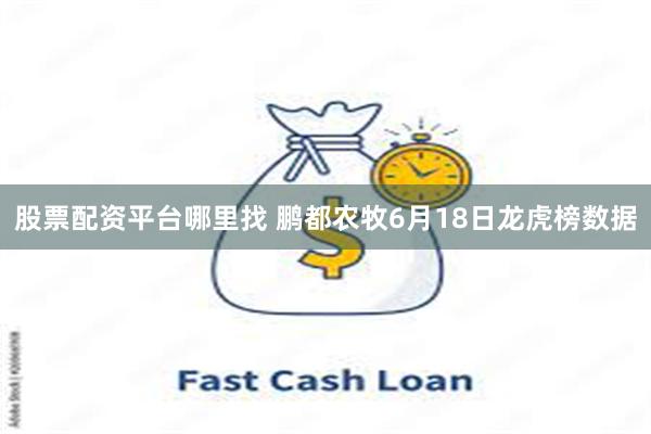 股票配资平台哪里找 鹏都农牧6月18日龙虎榜数据