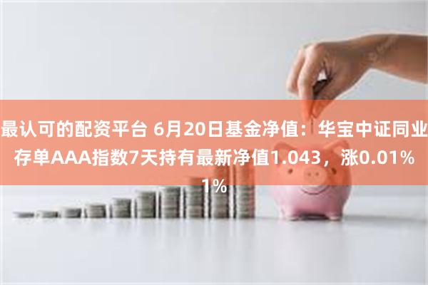最认可的配资平台 6月20日基金净值：华宝中证同业存单AAA指数7天持有最新净值1.043，涨0.01%