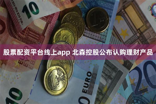股票配资平台线上app 北森控股公布认购理财产品