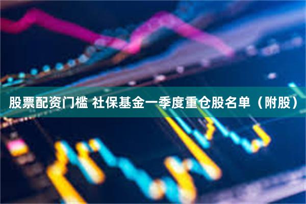 股票配资门槛 社保基金一季度重仓股名单（附股）