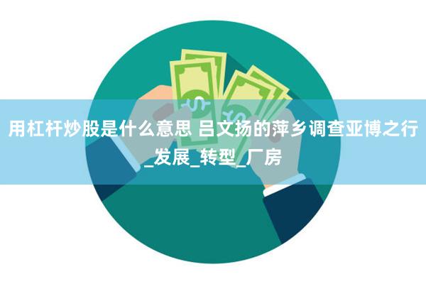 用杠杆炒股是什么意思 吕文扬的萍乡调查亚博之行_发展_转型_厂房