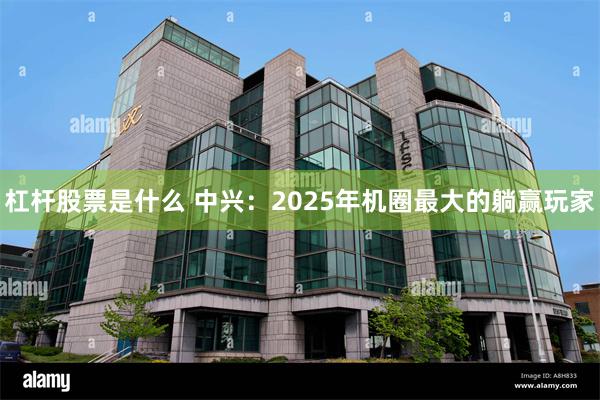 杠杆股票是什么 中兴:2025年机圈最大的躺赢玩家